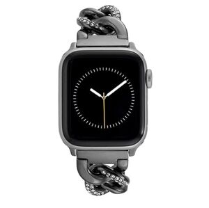 Replacement Chain Bracelet for Apple Watch Secure Adjustable Band Gunmetal